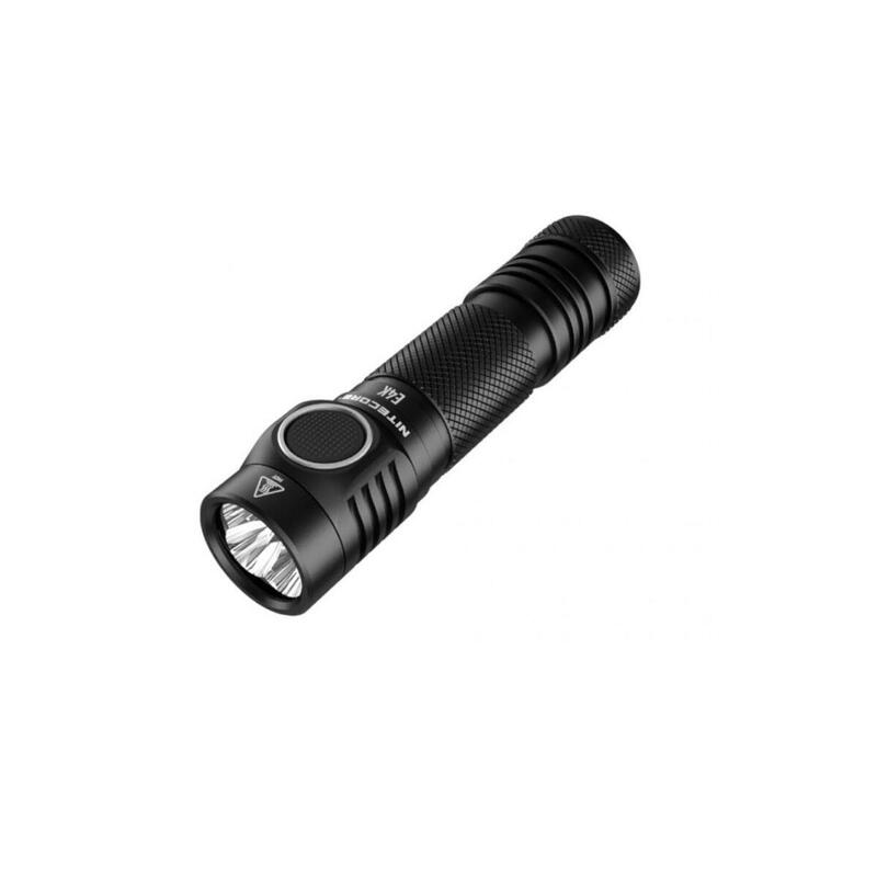 Zaklamp E4K- 4400 lumen- Zwart