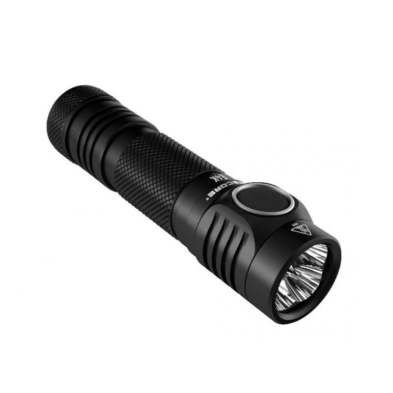 Zaklamp E4K- 4400 lumen- Zwart