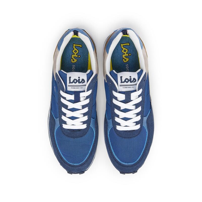 Zapatillas Deportivas Caminar Hombre Lois 64356 Azul marino con Cordones