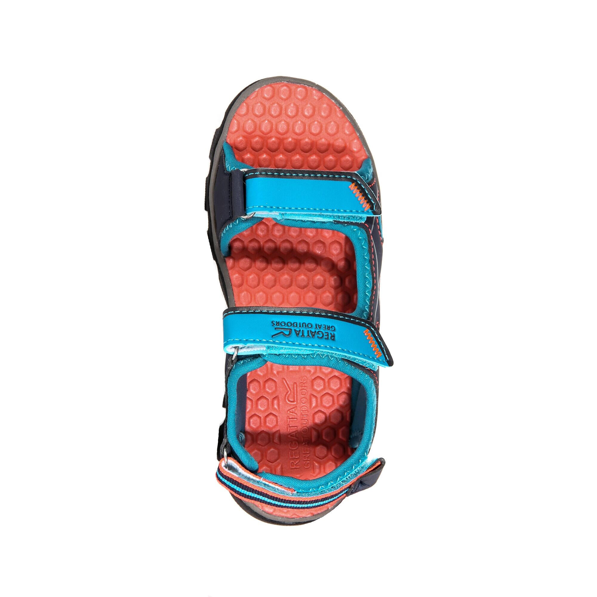Sandali Bambini Regatta Kota Drift Blu Smalto Rosso Corallo Ardente 4/5