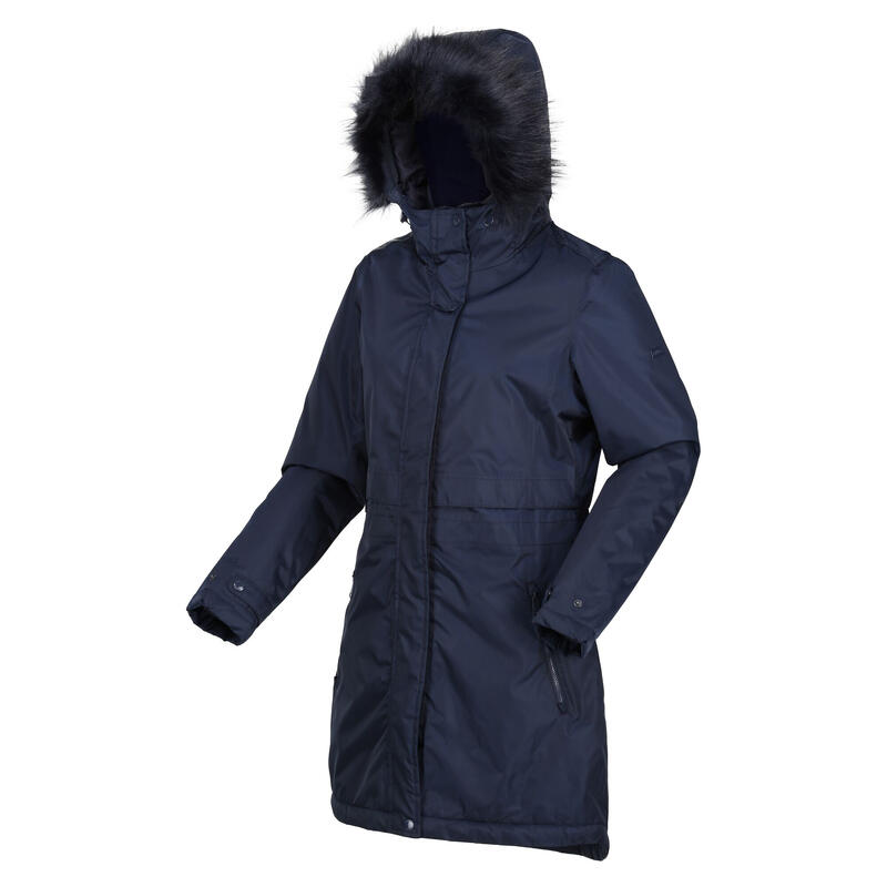 Dames Lyanna Parka met Bontrand (Marine)