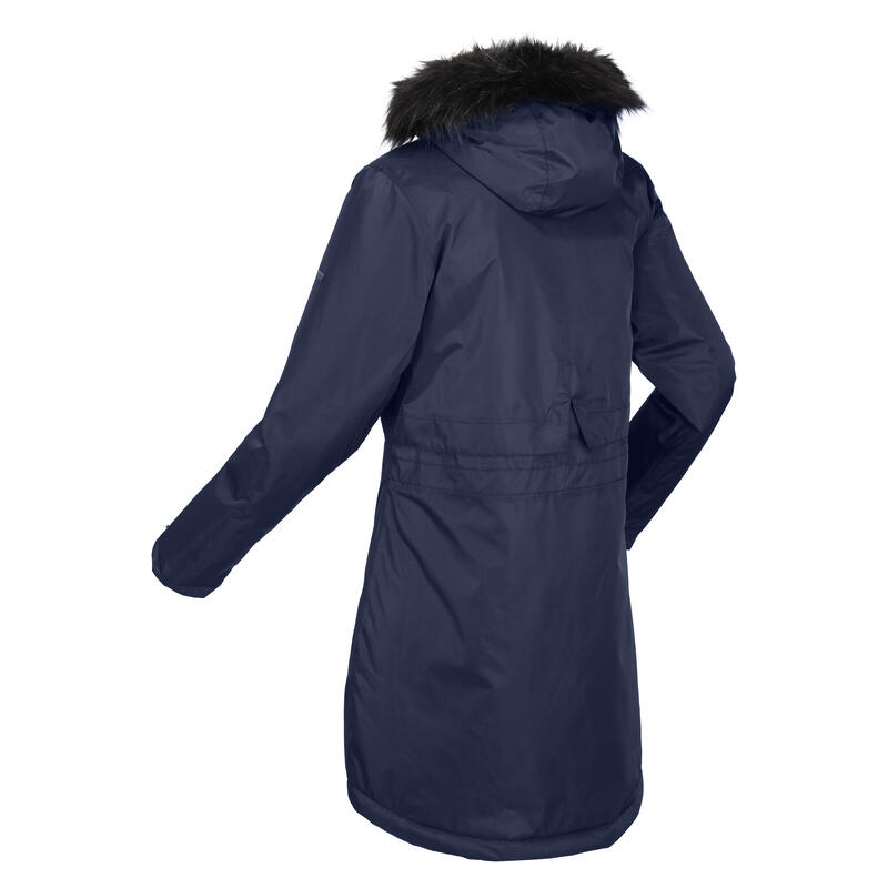 Dames Lyanna Parka met Bontrand (Marine)