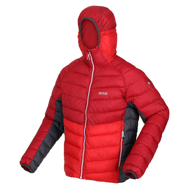 Heren Harrock Puffer Jacket (Donkerrood/Chinees rood)