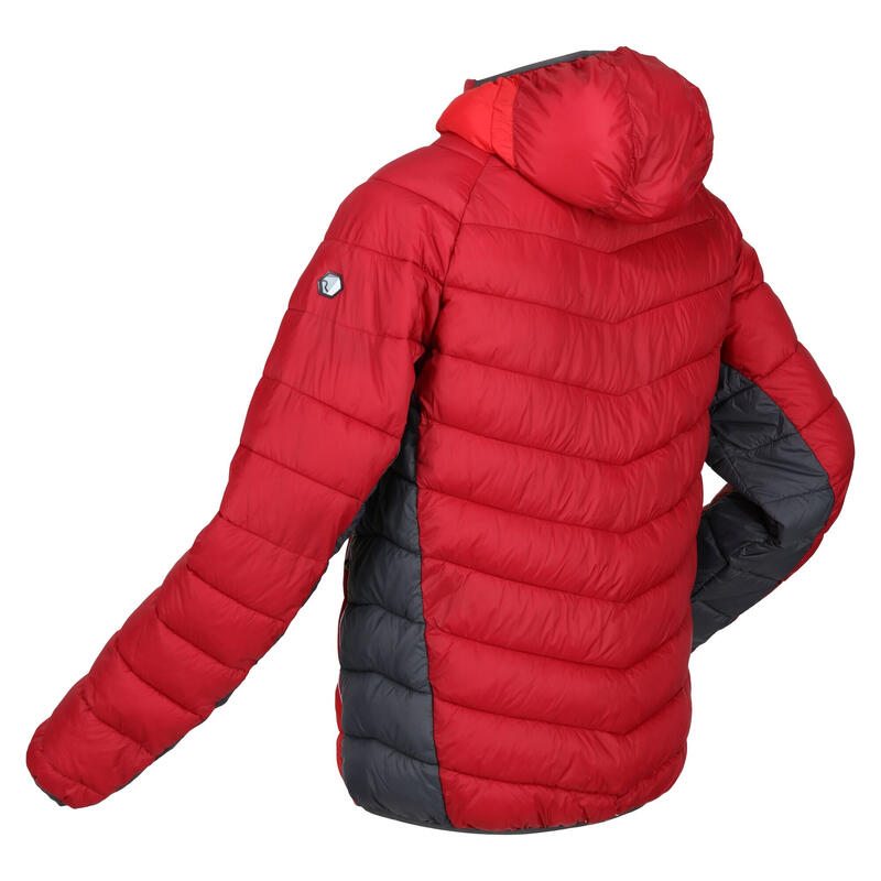 Heren Harrock Puffer Jacket (Donkerrood/Chinees rood)