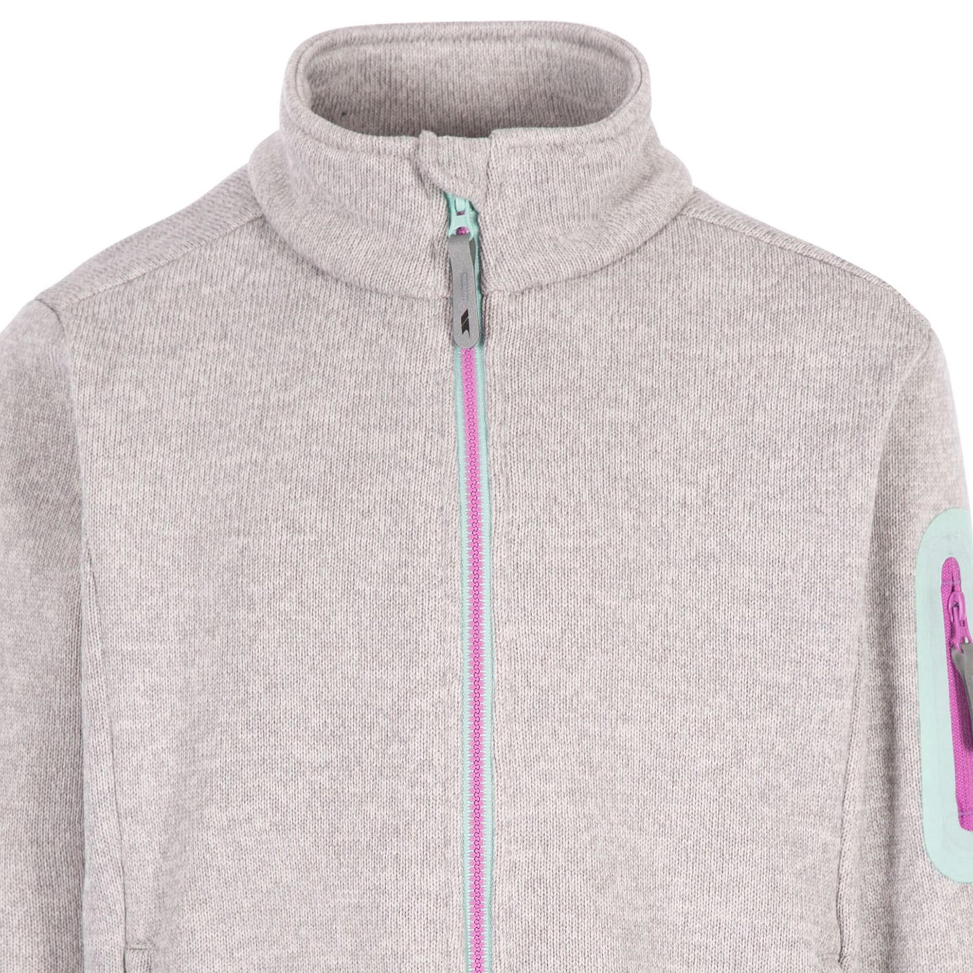 Giacca In Pile AT300 Bambini Trespass Whisk Grigio Pallido 3/4