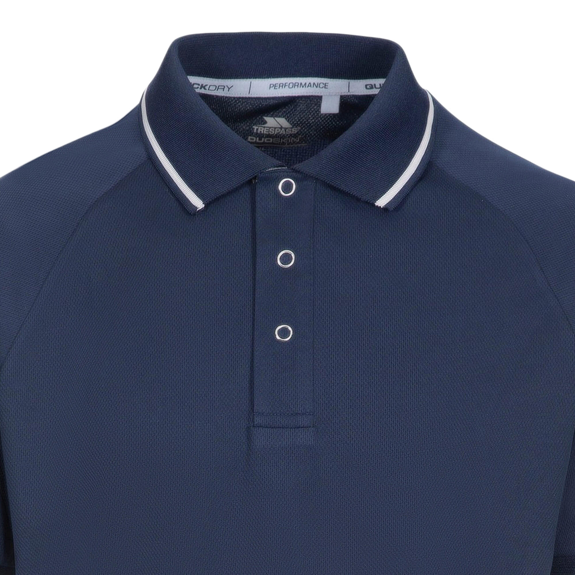 Heren Bonnington Polo Top (Marine) 3/4
