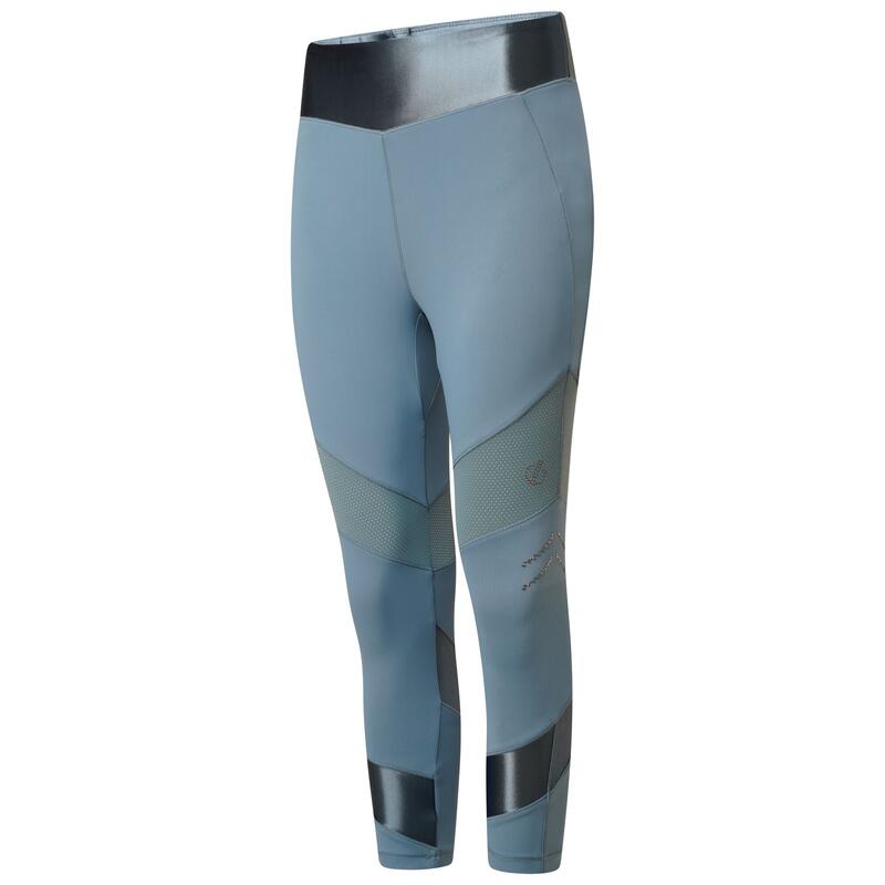 Dames Born To Shine gerecycleerde lichtgewicht 3/4 legging (Blauwsteen)