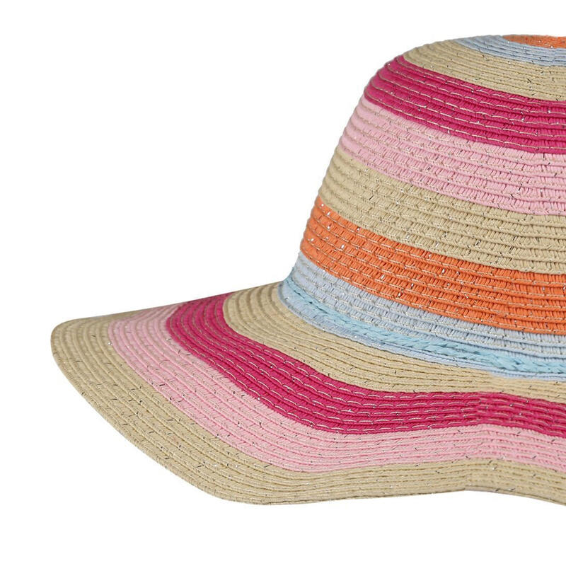Chapéu de Sol Palha Com Riscas Mayla Criança Multicolorido