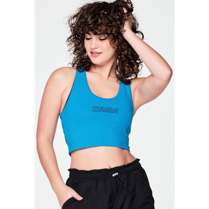 Top crop sportowy damski Zumba Vibrant