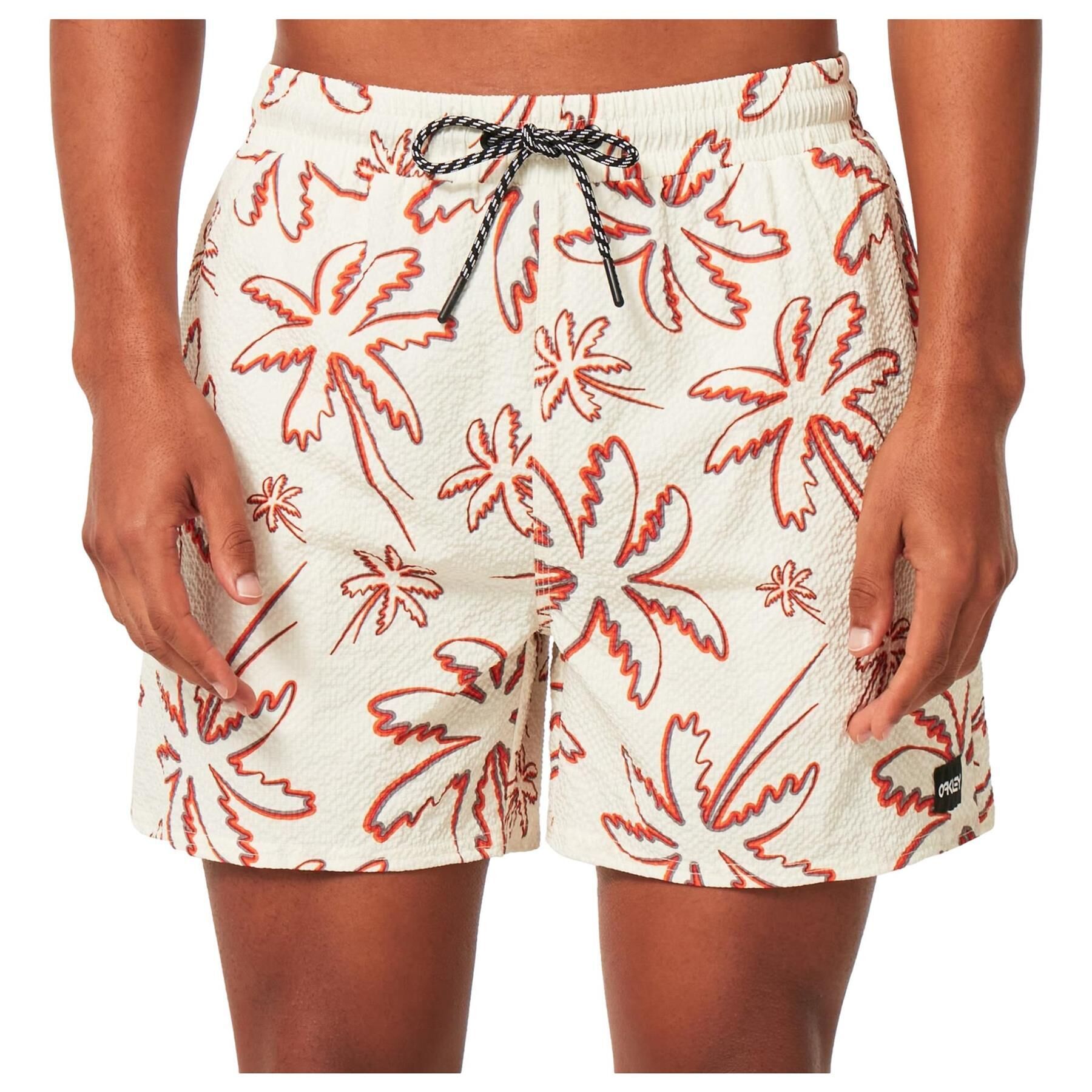 OAKLEY Oakley Surf Deco Palms Beachshort THREE LINES PALMS ARCTIC