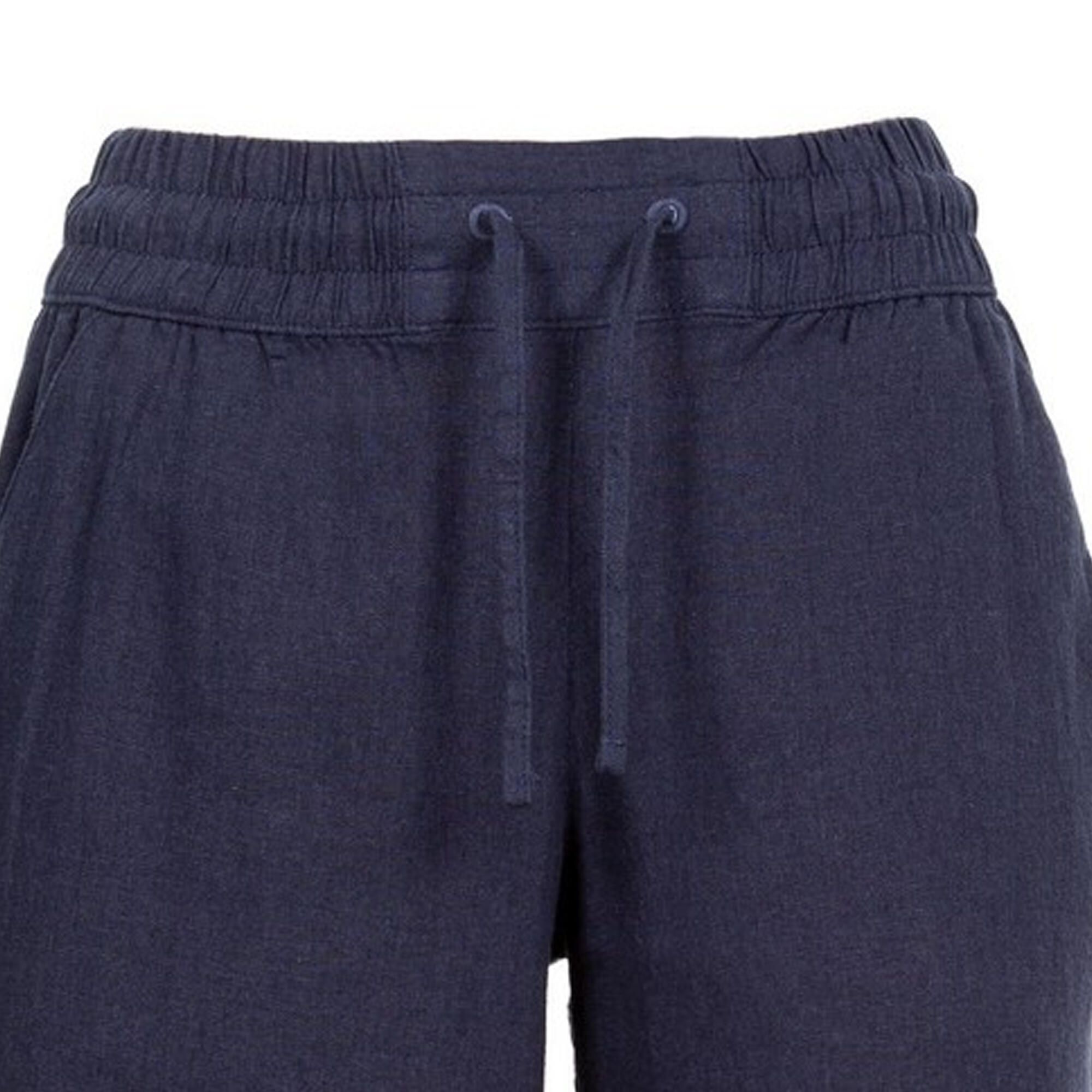 Womens/Ladies Zinny Wide Leg Trousers (Navy) 3/4