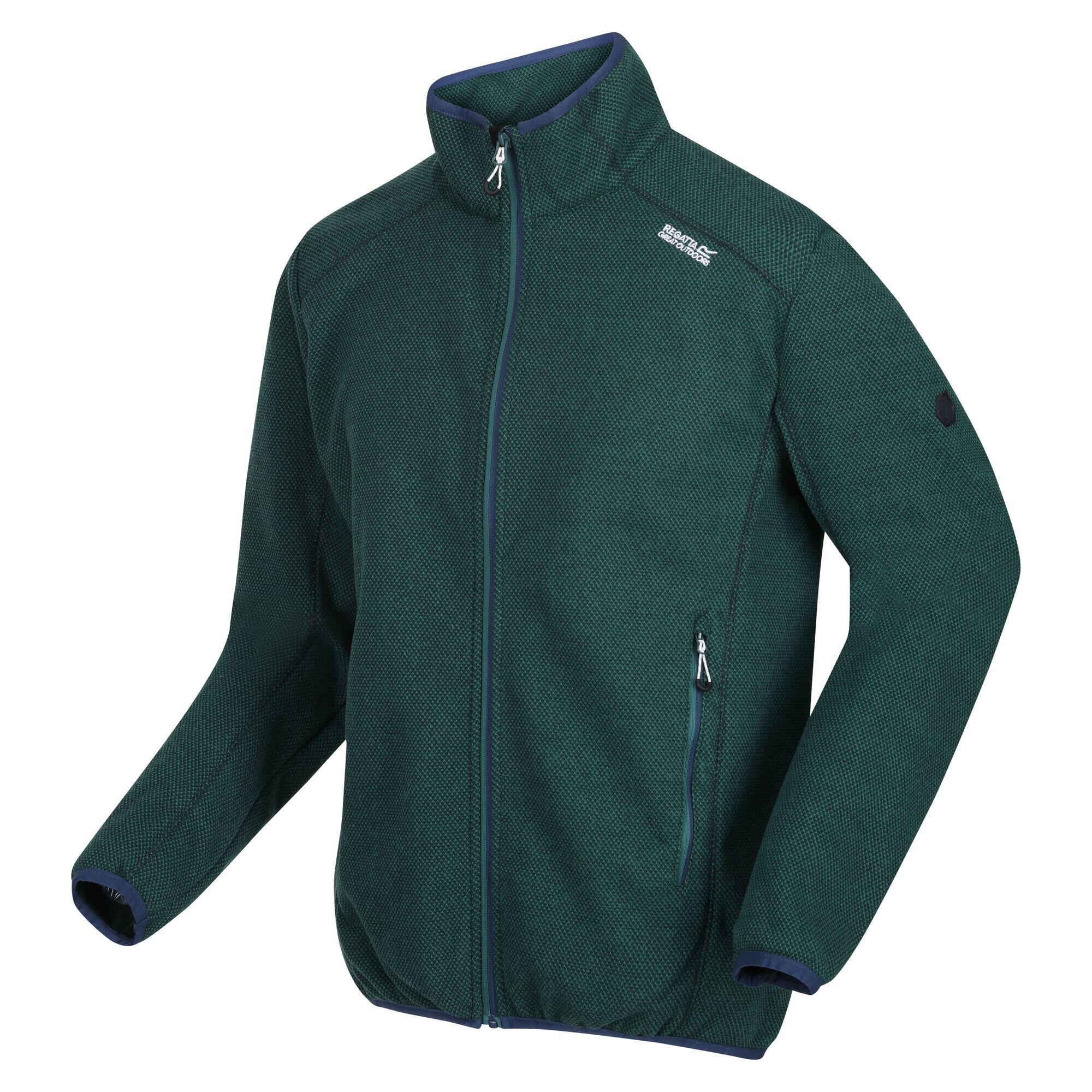 Great Outdoors Mens Torrens Full Zip Fleece (Pacific Green) 3/5