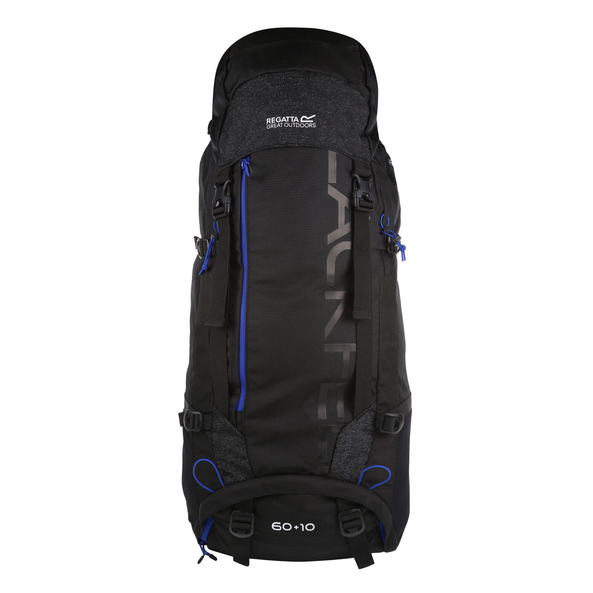 Blackfell III 60+10L Expandable Rucksack (Black/Surfspray Blue) 3/5