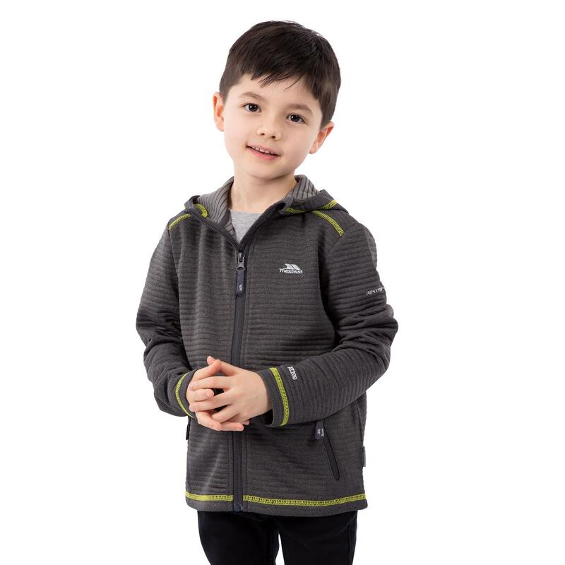 "Fortunate" Kapuzenpullover für Jungen Kinder Kohlen-Schwarz