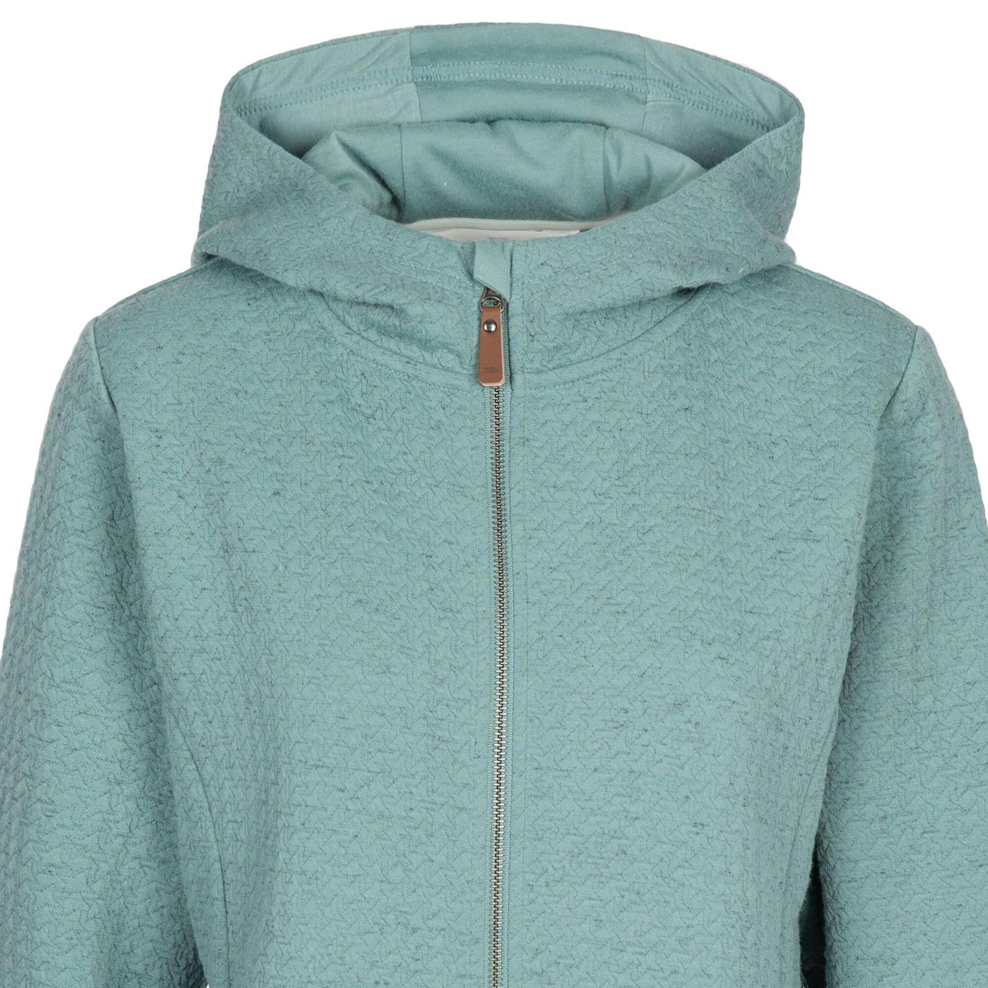 Felpa Con Cappuccio E Zip Intera Donna Trespass Winnie Nebbia Verde Acqua 3/5