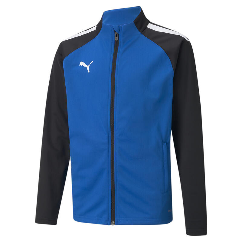 teamLIGA Training Fußballjacke Jugendliche PUMA Electric Blue Lemonade Black