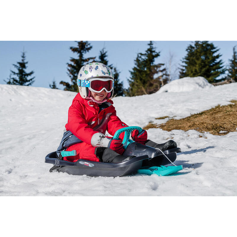 Sanie bob Gizmo Riders Skipper cu volan și frâne, Alb
