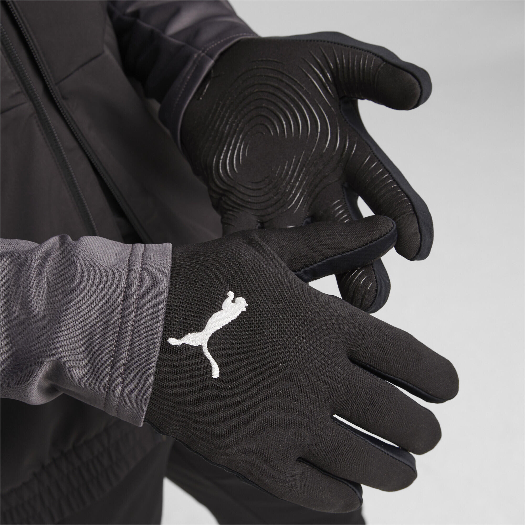 Individuele WINTERBESTENDIGE voetbalhandschoenen PUMA Black White 3/5
