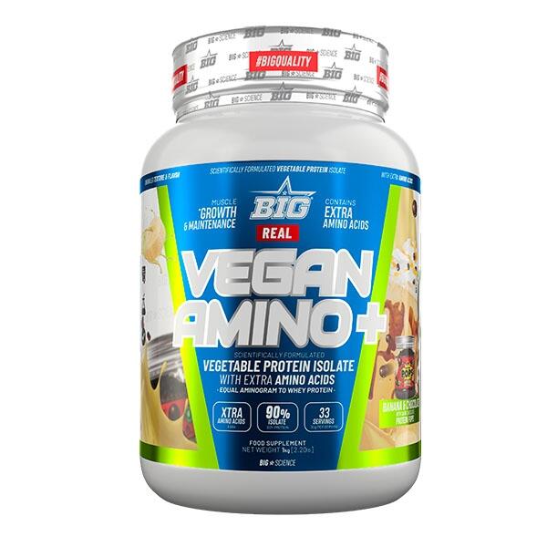 BIG - Real Vegan Amino - Proteína vegetal x 1 kg - Enriquecida com aminoácidos
