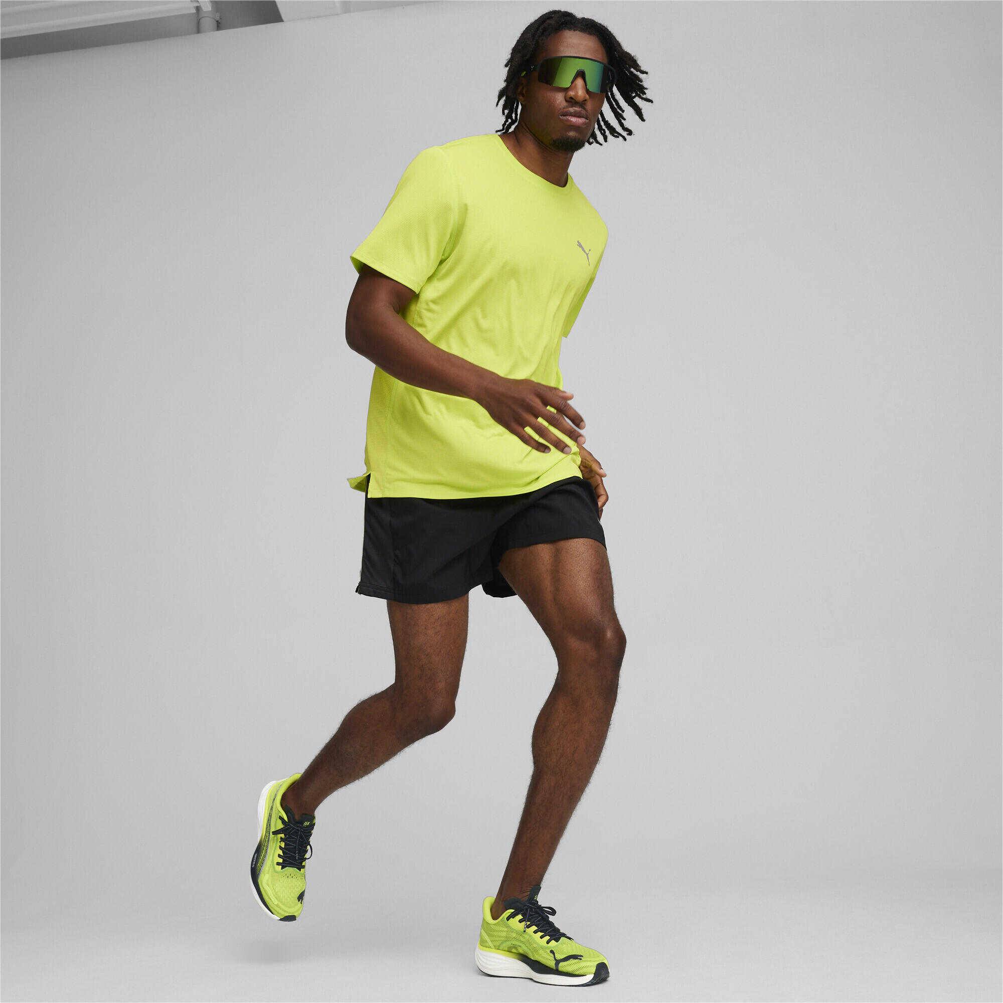 CAMISETA DE VELOCIDAD PARA HOMBRE RUN FAVORITE PUMA Lime Pow Green 3/7