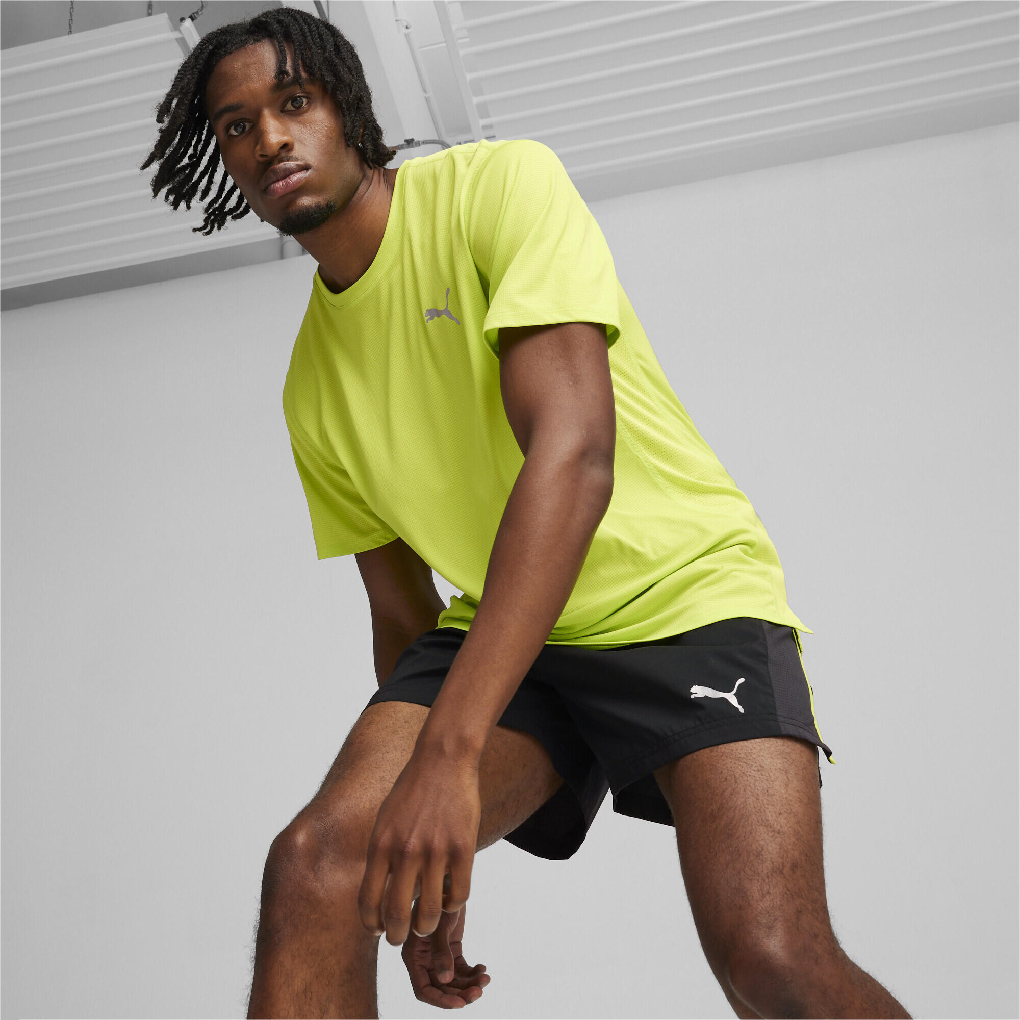 CAMISETA DE VELOCIDAD PARA HOMBRE RUN FAVORITE PUMA Lime Pow Green 2/7