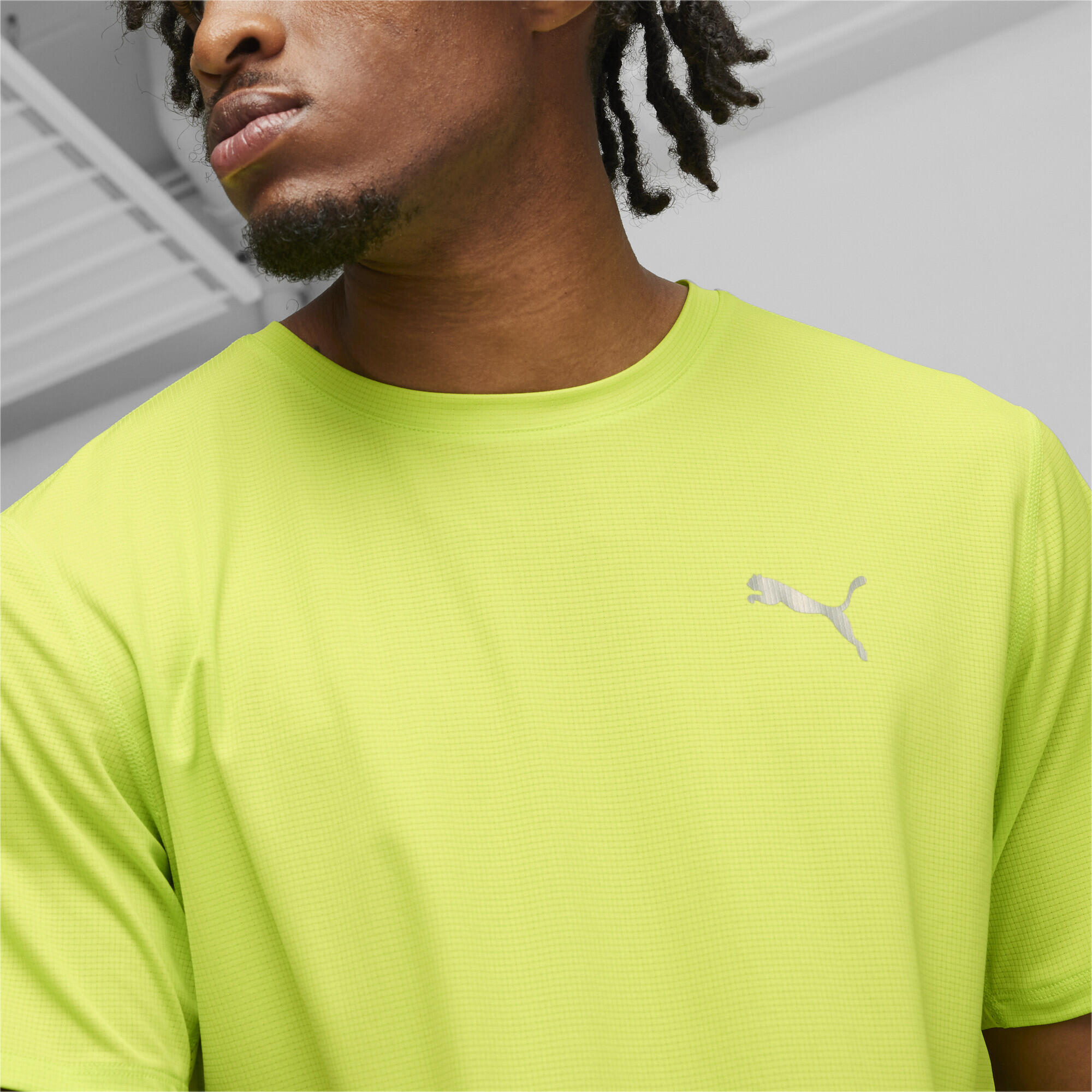 CAMISETA DE VELOCIDAD PARA HOMBRE RUN FAVORITE PUMA Lime Pow Green 4/7