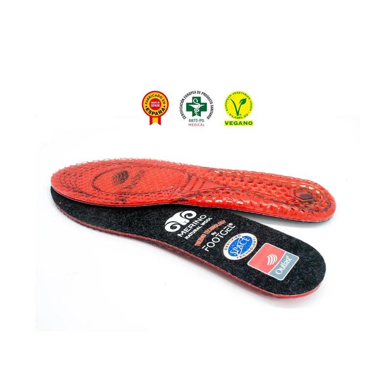 Footgel insoles ski Extreme Cold with Merino wool-black