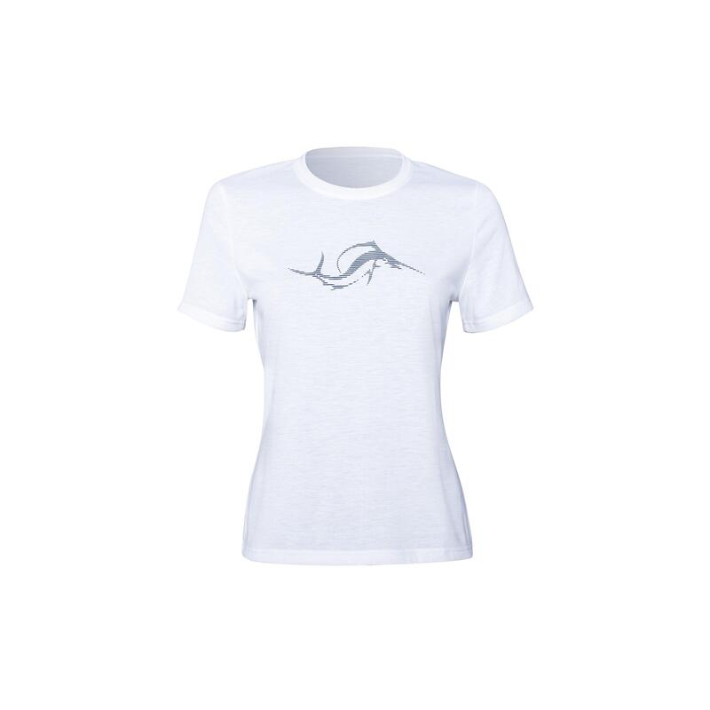 T-Shirt Technique Fish Femme Blanc