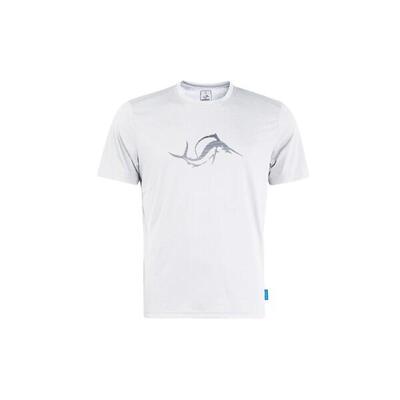 Technisch vis-t-shirt voor heren, wit