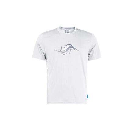 Technisch vis-T-shirt voor heren, wit