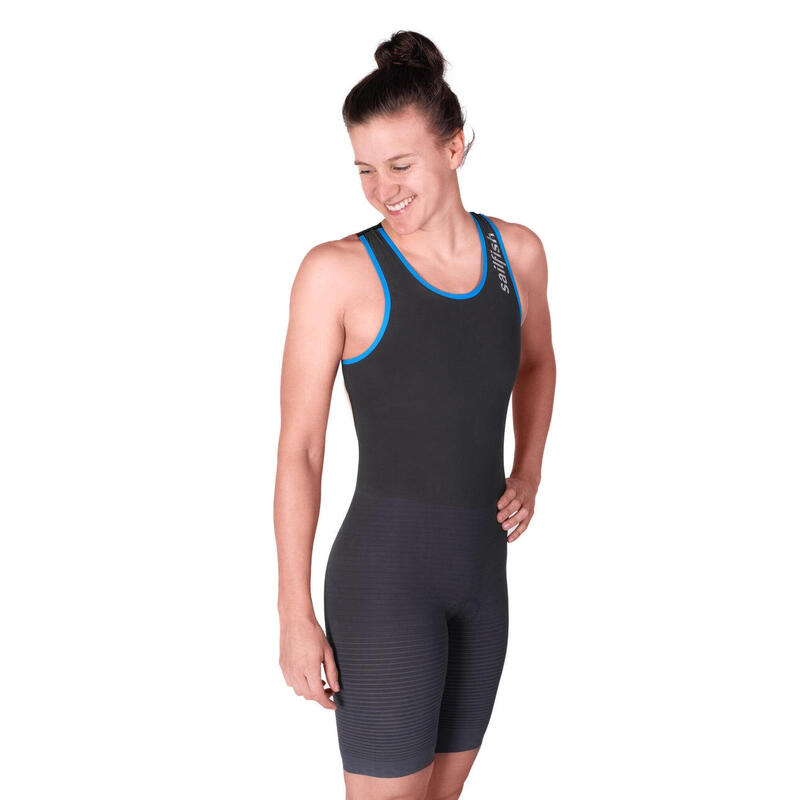 Combinaison de triathlon femme, Trisuit Pro - Noir