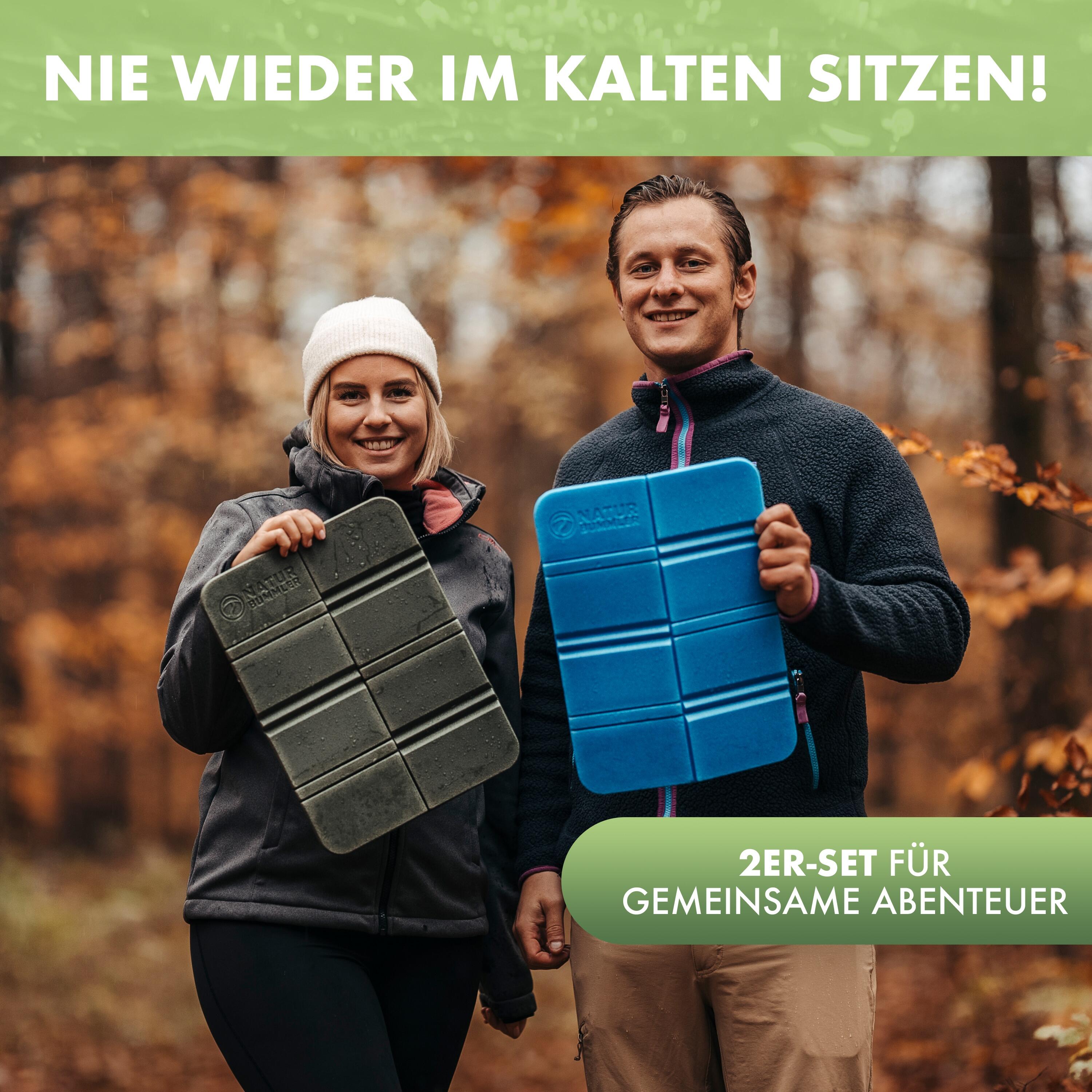 2er Set Thermo Sitzkissen Outdoor [Faltbar] mit Tragetasche 5/7