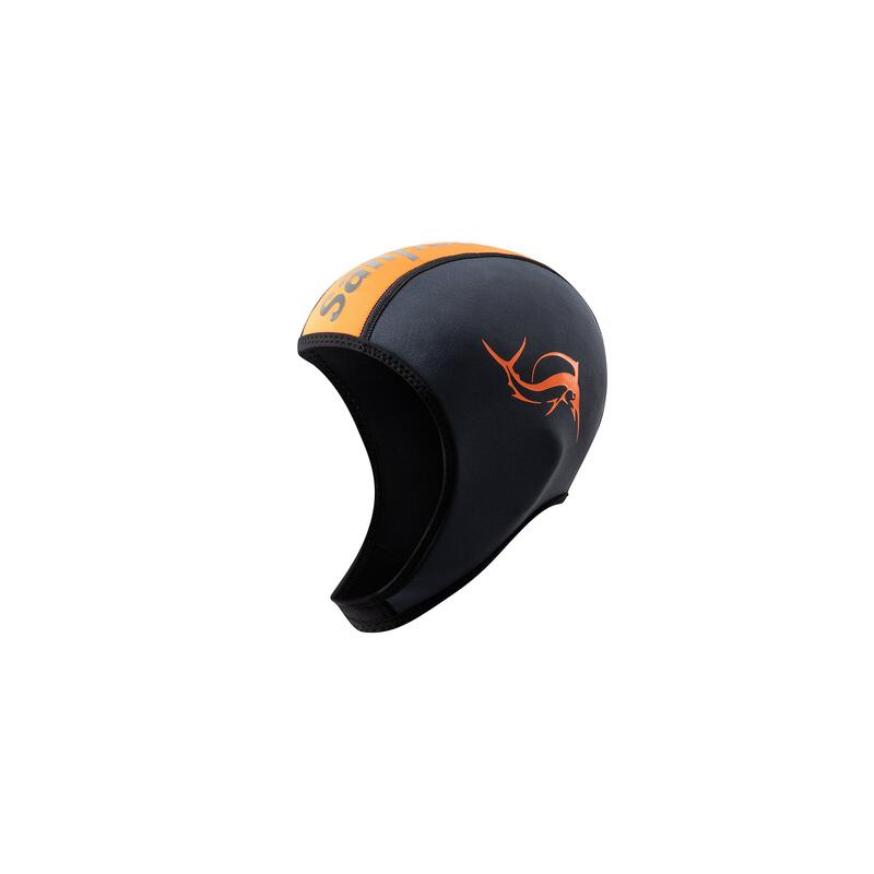 Bonnet de bain adulte, bonnet réglable en néoprène - Orange