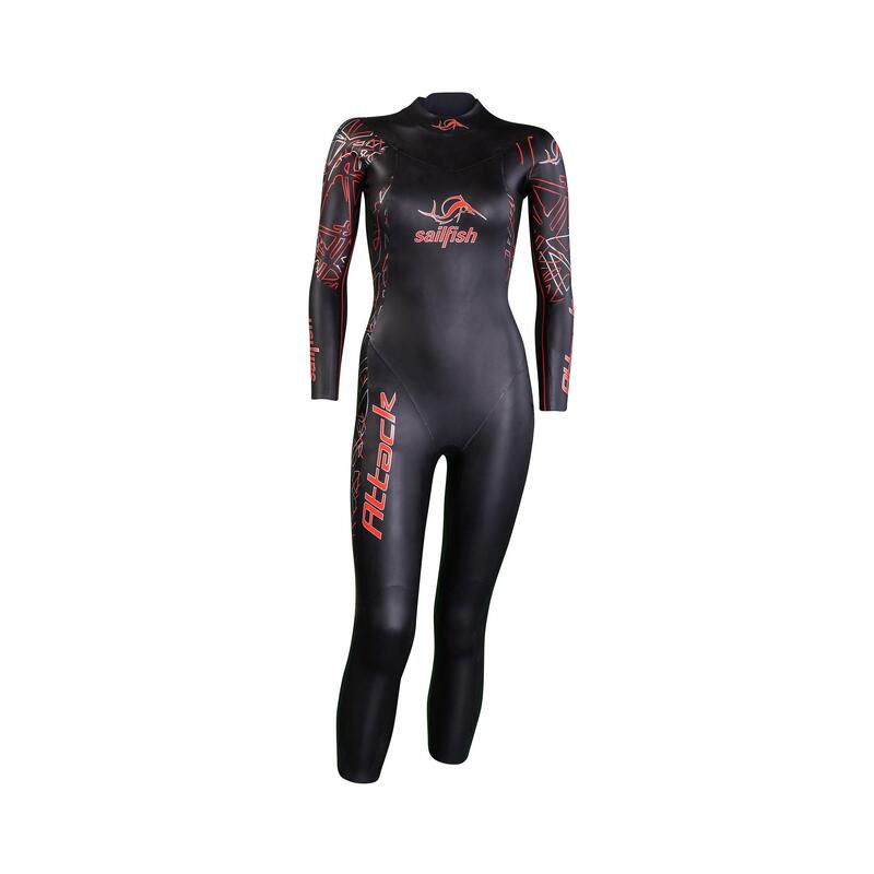 Wetsuit uit één stuk voor dames, Attack 7 - meerkleurig