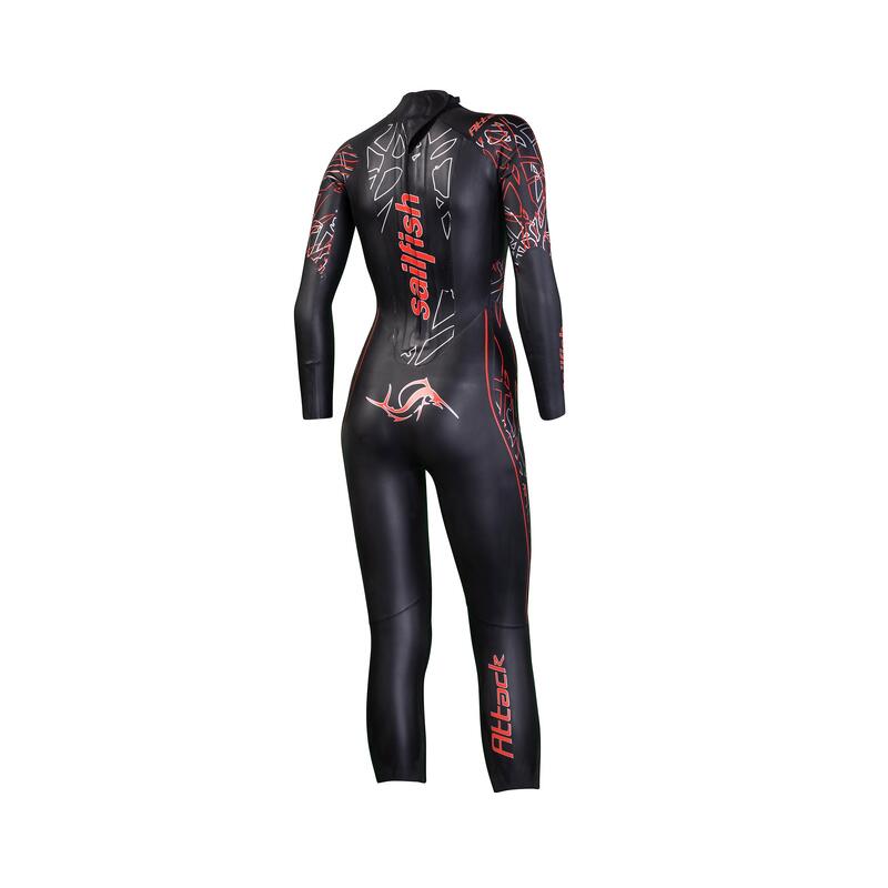 Traje de neopreno de una pieza para mujer, Attack 7, multicolor