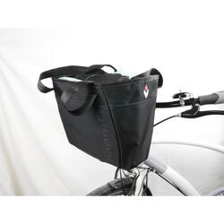 Panier vélo avant 12 L Noir/Vert - Compatible vélo électrique, VTT, VTC - HAPO-G