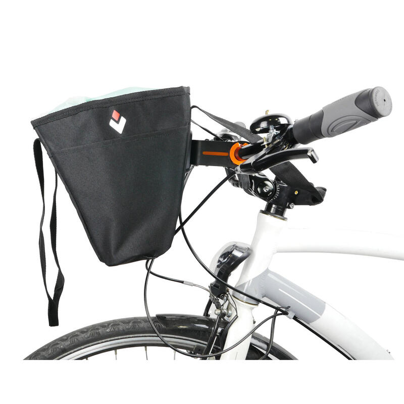 Panier vélo avant 12 L Noir/Vert - Compatible vélo électrique, VTT, VTC - HAPO-G