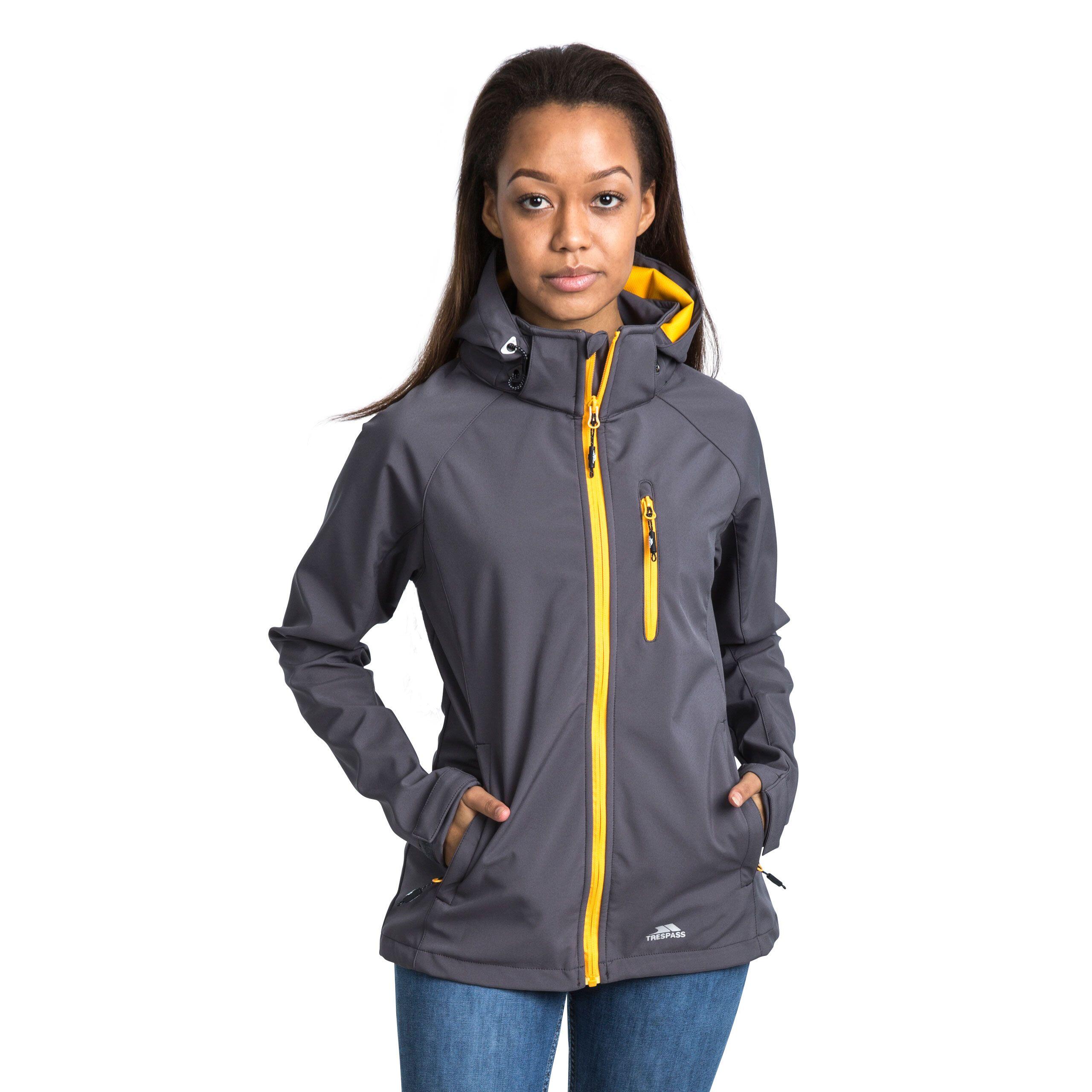SoftshellJacke Lorina, wasserfest Damen Carbongrau 3/5