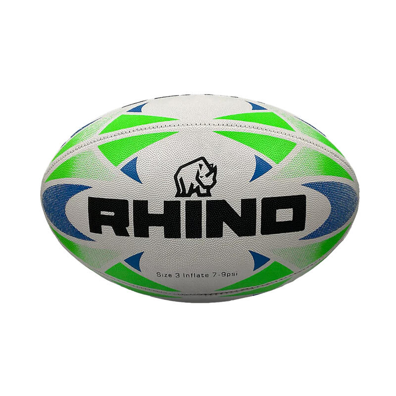Ballon de rugby BLAST (Blanc / Bleu / Vert)