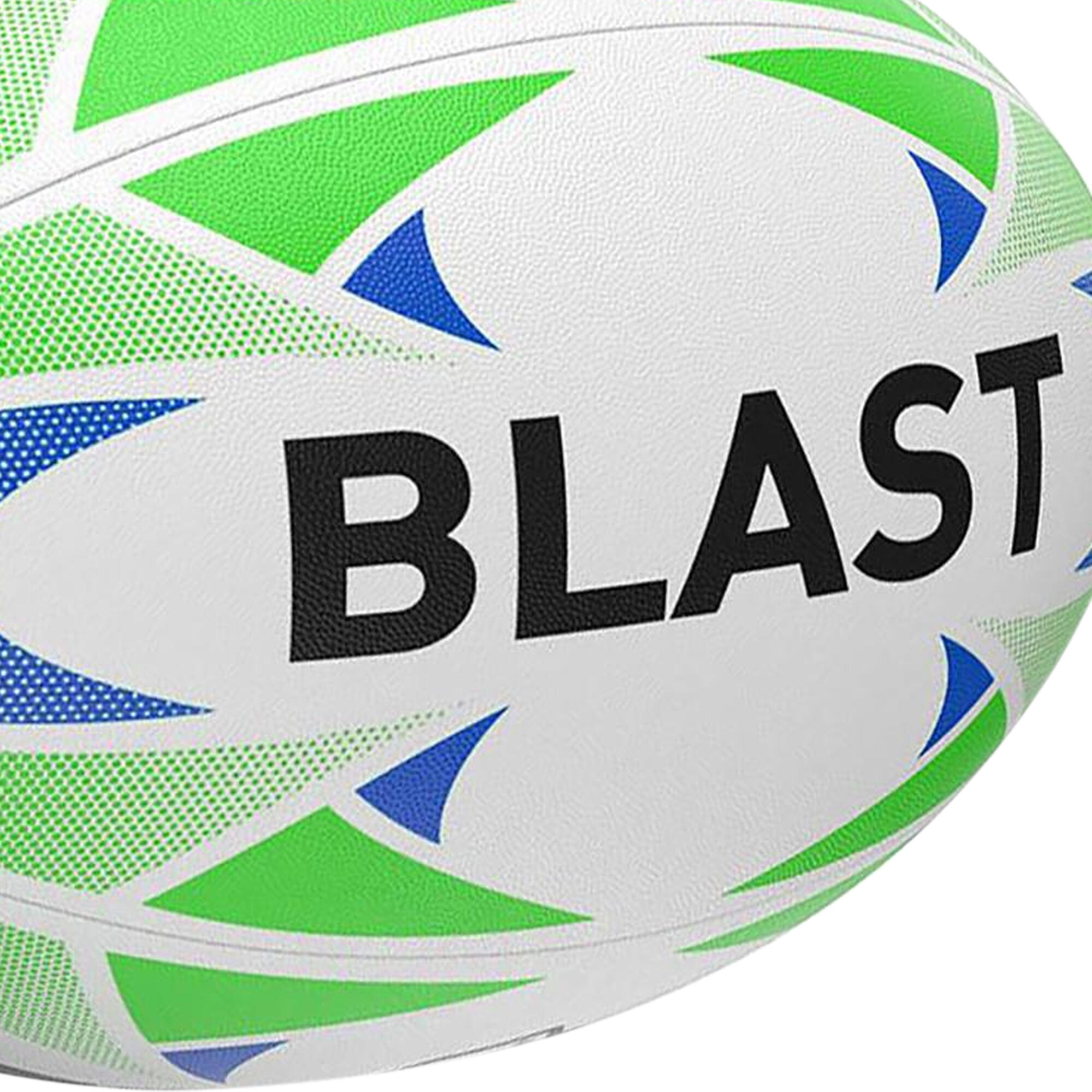 Palla Da Rugby Rhino Blast Bianco Blu Verde 3/3