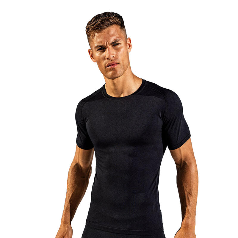 Herren Seamless 3D Fit Multi Sport Performance Kurzarm Top Damen und Herren