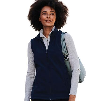 Vrouwen/dames 210 Series Microfleece Bodywarmer / Gilet (Donkere marine)
