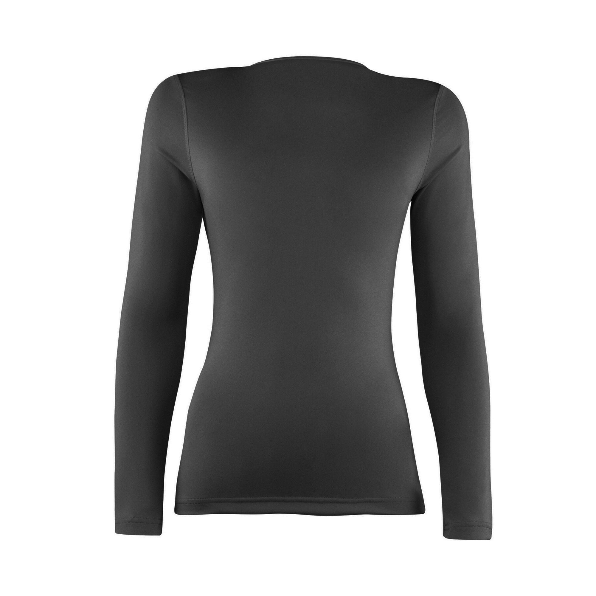 Womens/Ladies Sports Baselayer Long Sleeve (Black) 1/3