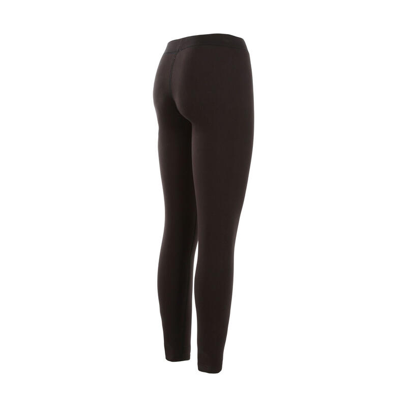 Dames donzige sherpa legging (Zwart)