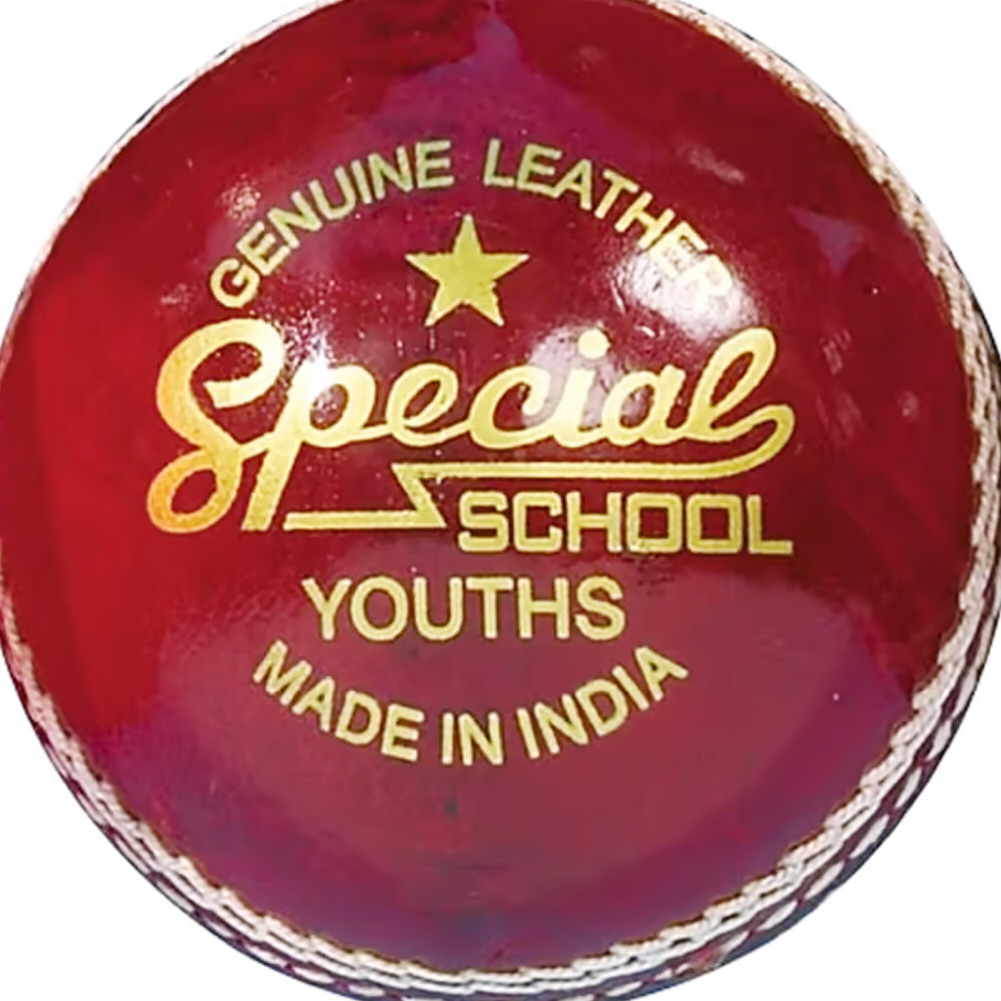 Childrens/Kids Special School Leather Cricket Ball (Red) 3/3