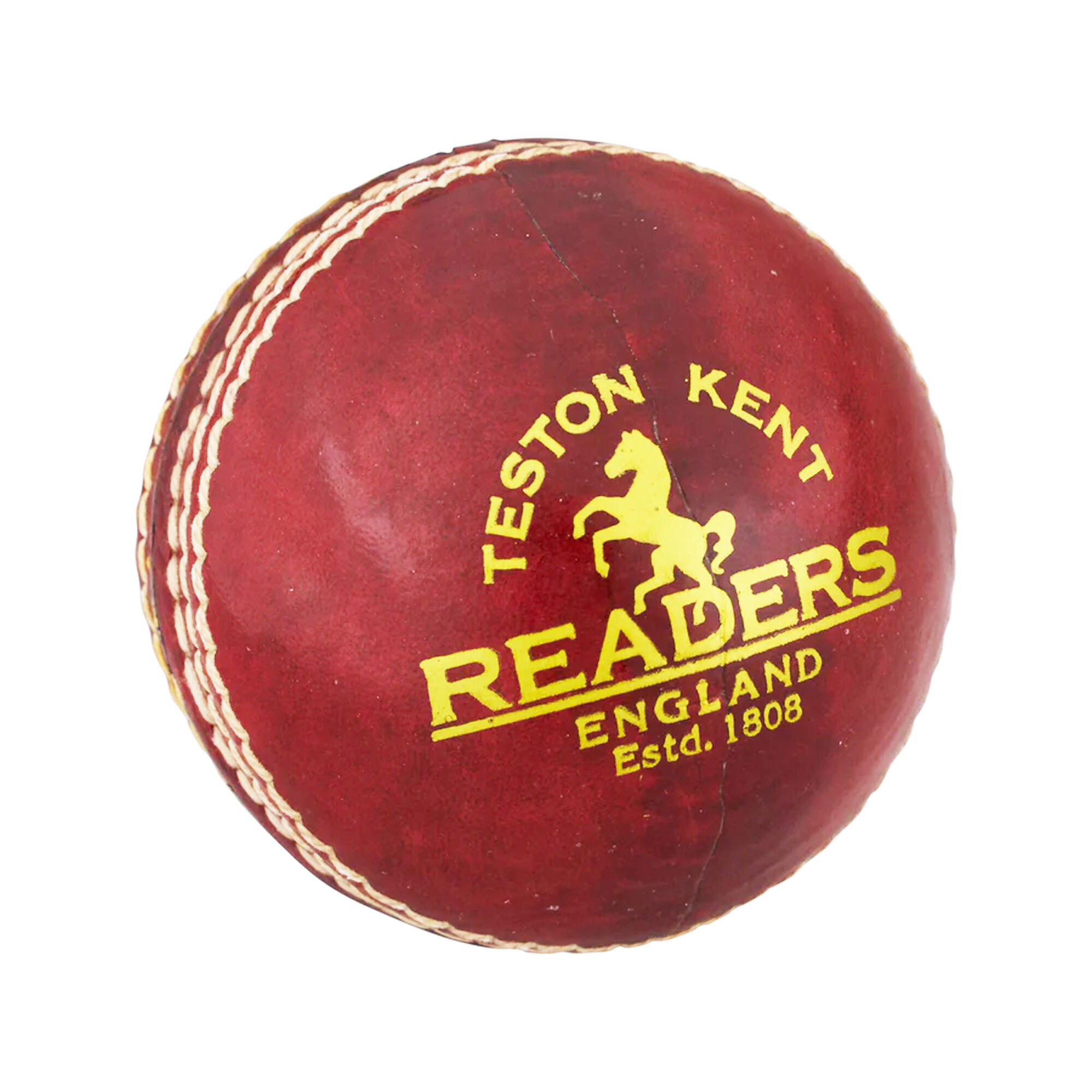 Childrens/Kids Special School Leather Cricket Ball (Red) 2/3