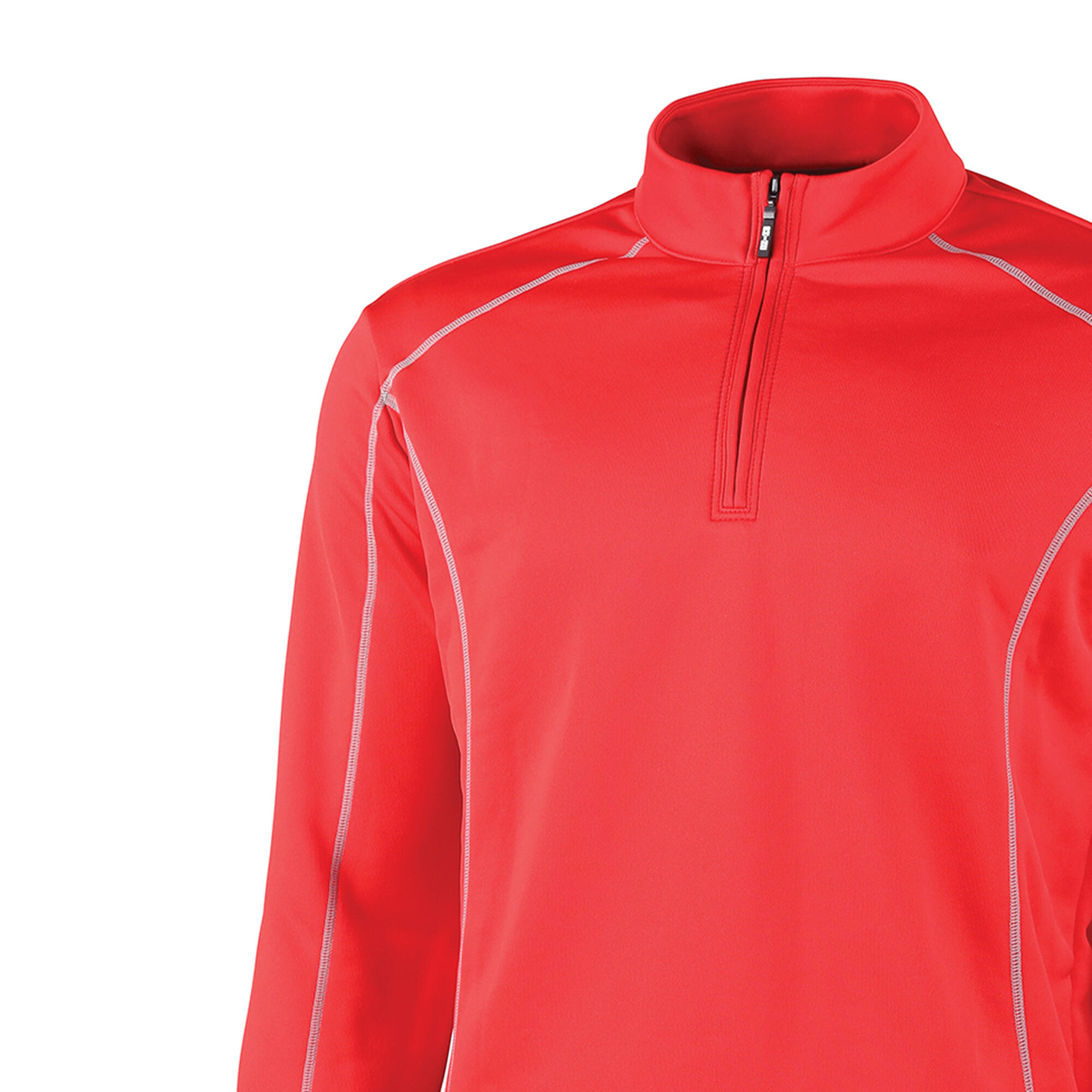 Mens Seville 1/4 Zip Midlayer Sports Top (Red) 3/3