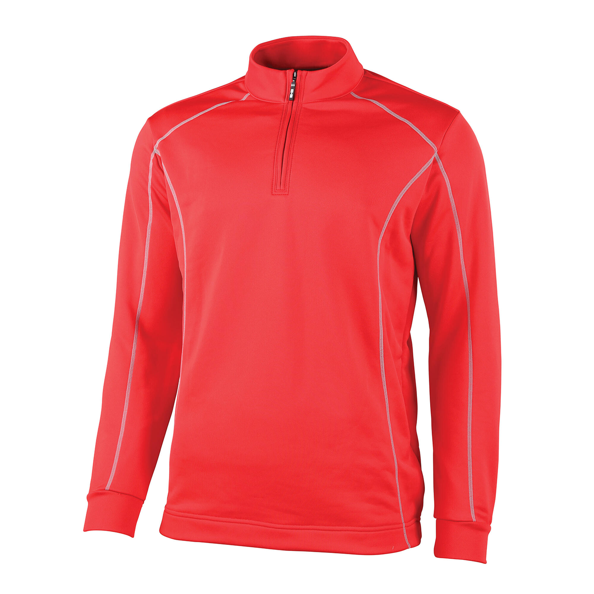 Mens Seville 1/4 Zip Midlayer Sports Top (Red) 1/3