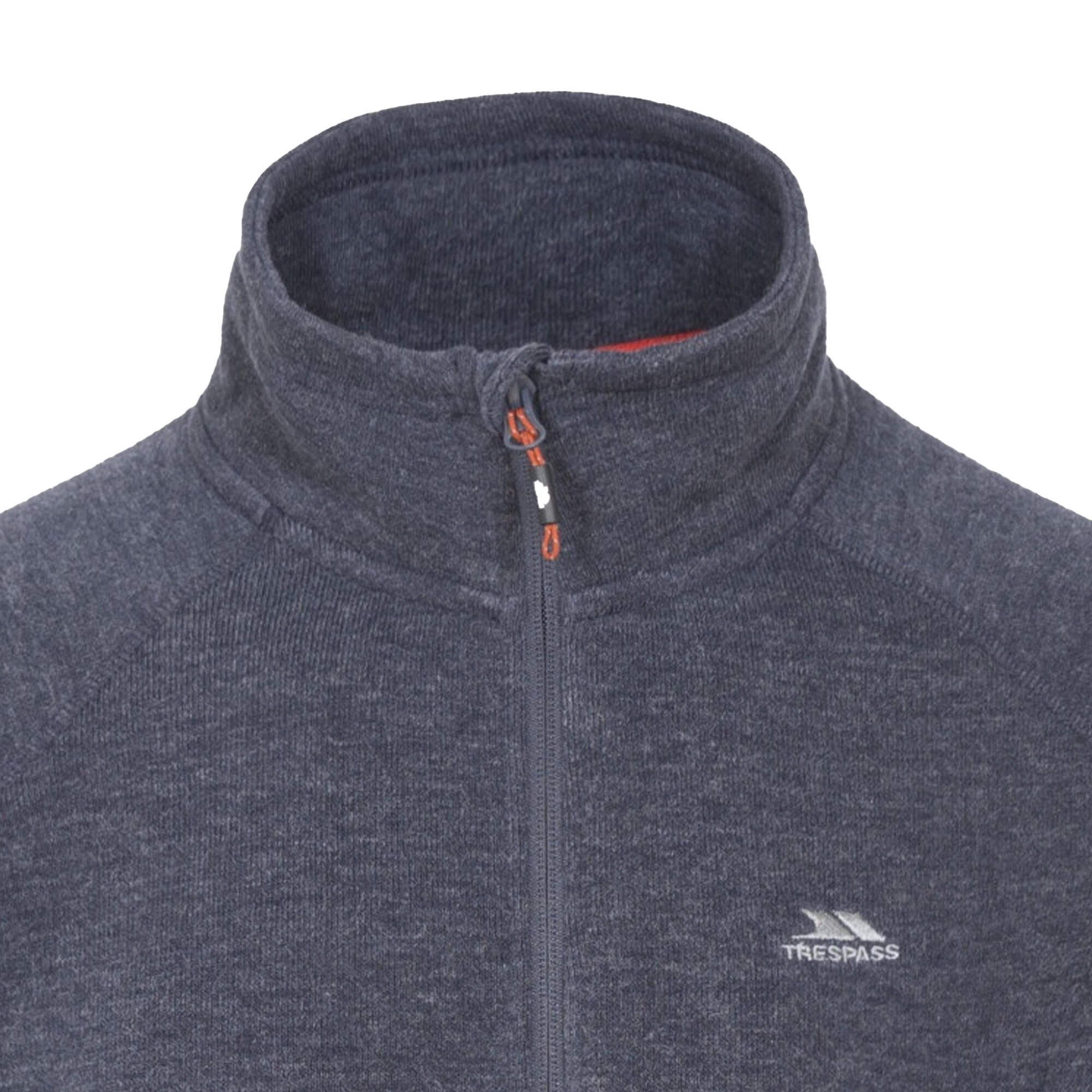 Instigate Giacca Di Pile Con Cerniera Uomo Trespass Blu Navy Melange 3/4