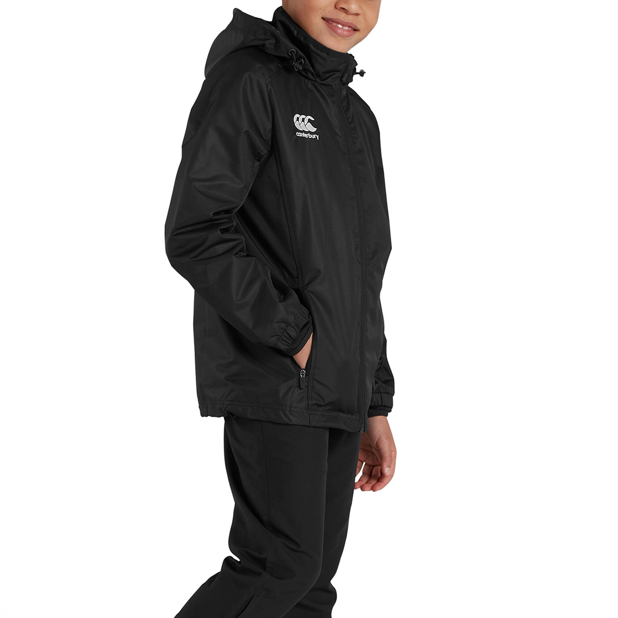 Childrens/Kids Vaposhield Full Zip Waterproof Jacket (Black) 3/3